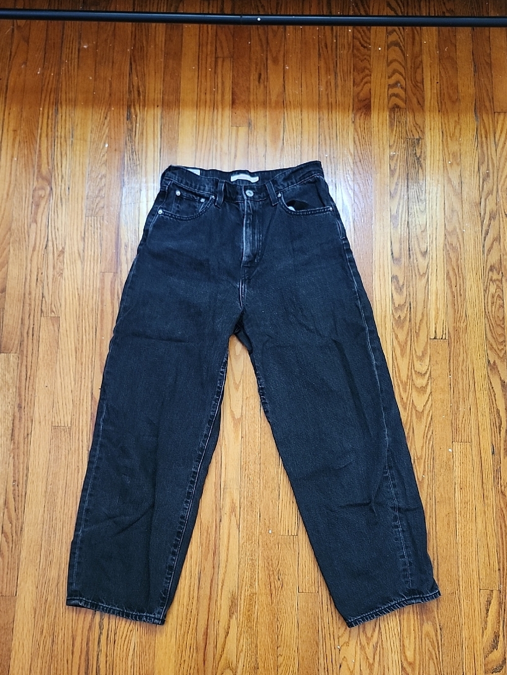 Black/Grey High-Waist Balloon Leg Jeans Levi